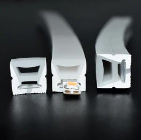 1M/5M/10M/20M Pack of T1010 LED Neon Light Housing Kit with End Caps and Mounting Clips, Flexible Neon Channel Fit for 6mm Wide LED Strip Lights