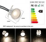 16 Pack Outdoor Recessed LED Deck Lights Kits IP67 Waterproof Inground LED Step Lights Kit for Garden, Yard, Steps, Bath Room and Kitchen