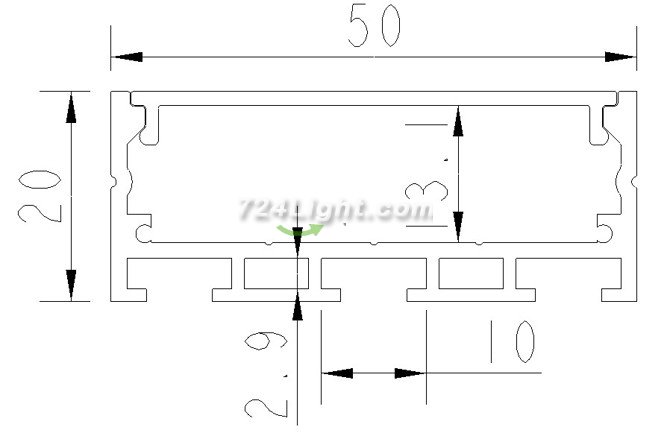 0.5meter 19.7â€œ Black Super width 50mm PB-AP-GL-5020