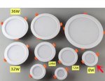 4 Pack RGBW Super Bright Modern Recessed LED Lighting 6W/8W 12V White Round LED Embedded Panel Lights Aluminum Indoor Ceiling Downlight Hotel Lighting Bar Lighting Dancing Room Lighting Restaurant Lighting