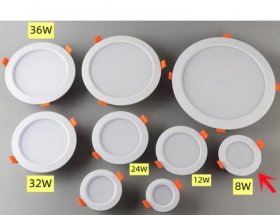 4 Pack RGBW Super Bright Modern Recessed LED Lighting 6W/8W 12V White Round LED Embedded Panel Lights Aluminum Indoor Ceiling Downlight Hotel Lighting Bar Lighting Dancing Room Lighting Restaurant Lighting