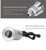 8pcs Pack 1W/3W DC12-24V IP67 LED Step Light Stainless Steel Inground LED Light with Anti-glare Half Moon Brushed Lens