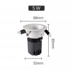 5W CEILING SPOTLIGHT WHOLESALE EMBEDDED COB HOTEL LIGHT DEEP ANTI-GLARE WALL WASHER SPOTLIGHT