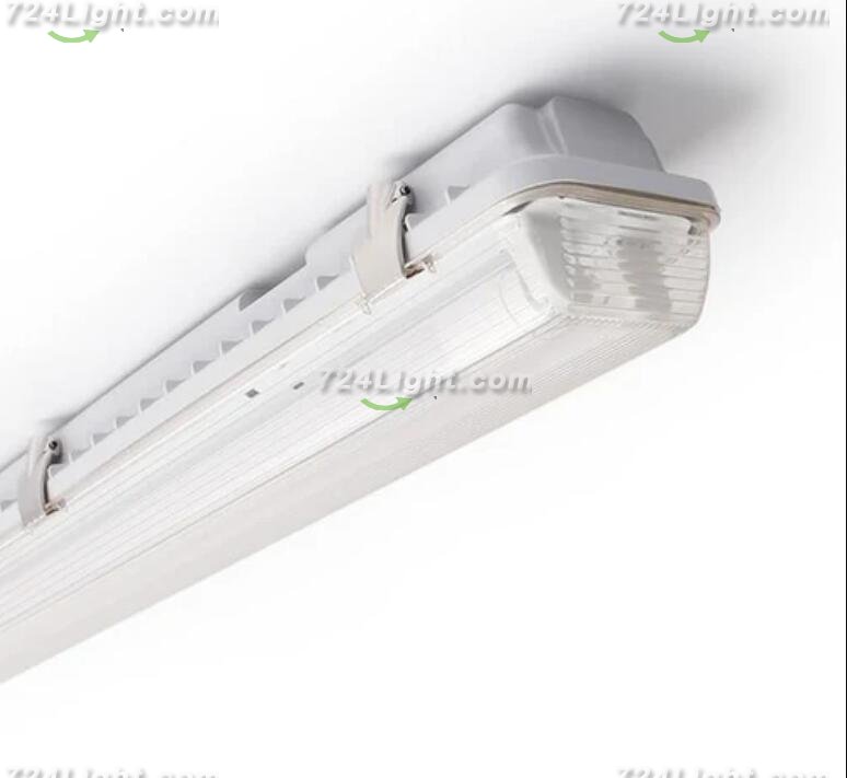 LED Tube Fixture (No Tube included) for Dual LED Tube Tri-proof LED Tube Support Bracket Waterproof , Dustproof, Corrosion-Proof