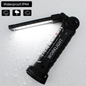 2 Pack LED Work Light Rechargeable 360° Rotate Magnetic Based 5 Modes LED Flashlight