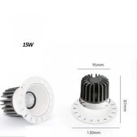 15W HOTEL LIVING ROOM SPOTLIGHT COB ANTI-GLARE HIGH DISPLAY INDEX LED CEILING DOWNLIGHT FRAMELESS EMBEDDED SPOTLIGHT