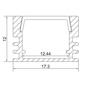 LED Aluminium Profile PB-AP-HQ-U002 Extrusion Recessed LED Aluminum Channel 1 meter(39.4inch) LED Profile