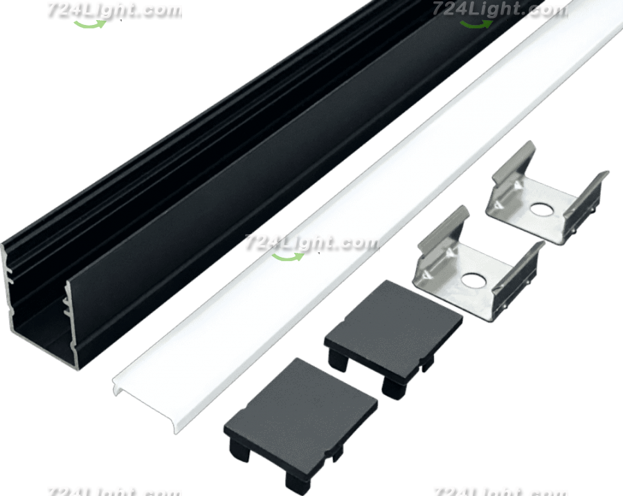 1518 Black Bar KTV Cinema Project 13 Wide PCB Linear Light Hard Light Bar Aluminum Slot Housing Kit