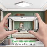 LED Ceiling Light Fixture Flush Mount, 12 Inch 24W, Indoor LED Ceiling Lights, 3200LM Bright Square LED Ceiling Light, Flat Slim Lighting Fixture for Bedroom Stairwell Hallway Kitchen