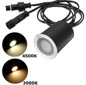 10 Pack Outdoor Recessed LED Deck Lights Kits IP67 Waterproof with Black Protection Shell LED Step Light for Garden/Yard/Steps/Bath Room/Kitchen