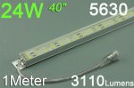 1Meter Double Row Waterproof LED Strip Bar 39.3inch 5630 Rigid LED Strip 12V With DC connector 144LEDs/M