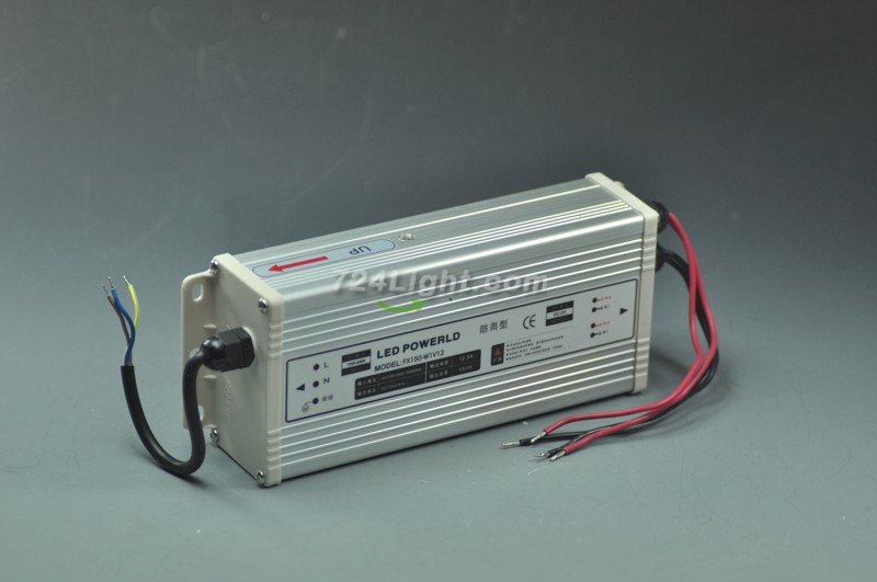 150 Watt LED Power Supply 12V 12.5A LED Power Supplies Rain-proof For LED Strips LED Light