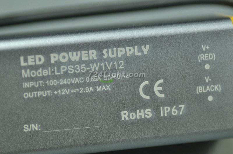 35 Watt LED Power Supply 12V 2.9A LED Power Supplies Rain-proof For LED Strips LED Light
