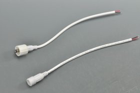 Waterproof White LED Strip DC Connector Female and Male 5.5mm x 2.5mm(2.1mm) For strip light power supply connector