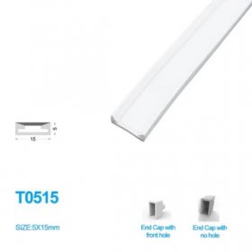 1M/5M/10M/20M Pack of T0515 LED Neon Light Housing Kit with End Caps and Mounting Clips, Flexible Neon Channel Fit for 12mm Wide LED Strip Lights