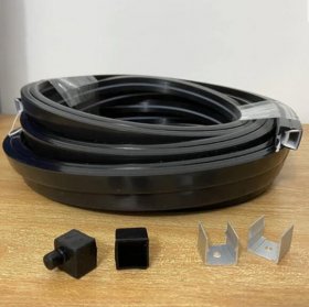 16.4FT(5Meters) 10*10mm 120° Top Emitting IP67 Waterproof Flexible Full Black Silicon LED NEON Tube Housing Fit for 6mm Wide LED Strip Light