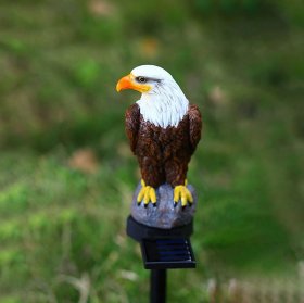 Solar Eagle Lights, Eagle Figurine Solar Stake Light Outdoor Waterproof for Garden, Lawn,Patio,Landscape Decoration