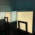 1'x1' (295x295mm) 12W LED Panel Light in 0.39'' (10mm) Thick White Trim Flat Sheet Panel Lighting Board Super Bright Ultra Thin Glare-Free