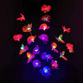 Solar Garden Light,IP65 Waterproof Solar Powered Orchid Lights with 40 Flower,2 Colors Decorative