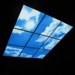5 PACK LED Skylight 1x4FT - 300*1200mm 36W 3060LM Blue Sky LED Flat Panel Light Framed For Ceiling Decoration