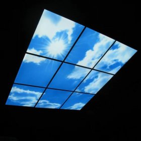 5 PACK LED Skylight 1x4FT - 300*1200mm 36W 3060LM Blue Sky LED Flat Panel Light Framed For Ceiling Decoration