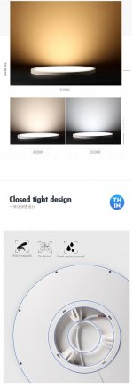12 Inch 24W Flush Mounting Modern LED Ceiling Lights for Bedroom, Kitchen, Bathroom