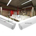 5 Pack D60 60mm Dia. Round Extruded Aluminum Channel for Pendant Linear Office Lighting System