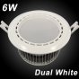 85-265V Milight 2.4G Wireless 6W Color Temperature 3000K-6000K Adjustable LED Downlight Brightness Adjust Dual White LED Down Light