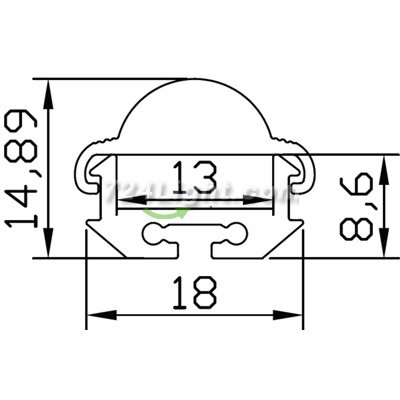 PB-AP-GL-039-30 LED Aluminium Channel 1 Meter(39.4inch) LED profile With 30 Degrees Lens For Rigid LED Module 5630 2835 5050 LED Strip