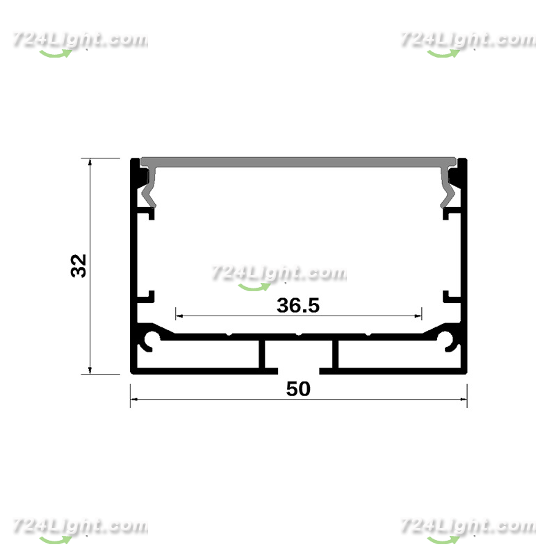 Line light hard light bar shell aluminum aluminum groove 5032