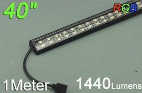 Bestsell Black Double Row 1 Meter LED Strip Bar 1meter Rigid Strip light 39.3inch Aluminium 5050 RGB Rigid LED Strips Bar