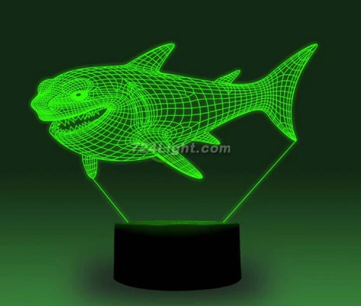Animal Images 3D Illusion LED Night Light w/ 16 Colors Remote Touch Switch Adjustable Brightness for Kids Bedroom Decoration