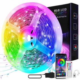 100ft LED Strip Lights (2 Rolls of 50ft) RGB Music Sync Color Changing, Led Lights with Smart App Control Remote Led Lights For Bedroom Lighting Flexible Home Decoration