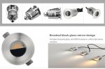8pcs Pack 1W/3W DC12-24V IP67 LED Step Light Stainless Steel Inground LED Light with Anti-glare Half Moon Brushed Lens