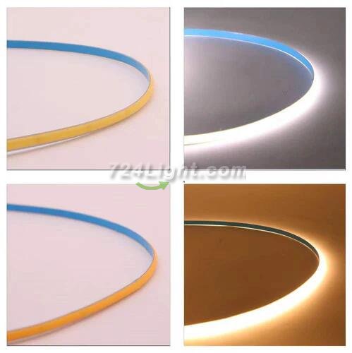 5mm Super Slim FCOB LED Strip 16.4FT/5M CRI90 480LEDs/m 7W/m 12V/24V Dimmable LED Light Ribbon Indoor Use