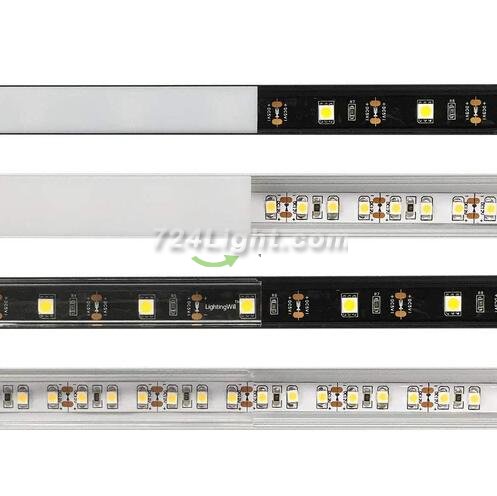 Black LED Profile U02 9x17mm U-Shape LED Aluminum Channel System