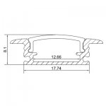 LED Aluminium Profile LED Strip Light Aluminium Profile 1M Super Slim 7mm Rail Aluminium