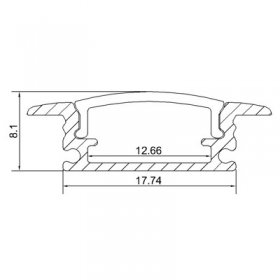 LED Aluminium Profile LED Strip Light Aluminium Profile 1M Super Slim 7mm Rail Aluminium