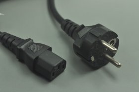 Original EU Power Cable Cord For LED Strip Lights 3 Prong