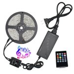 LED SOFT LIGHT WITH MUSIC 5050 SET 5 METERS 300 LIGHTS BARE BOARD GLUE RGB COLORFUL INTELLIGENT VOICE CONTROL LIGHT STRIP