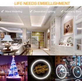 1M/5M/10M/20M Pack of T0606 LED Neon Light Housing Flexible Neon Channel Fit for 3mm Wide LED Strip Lights