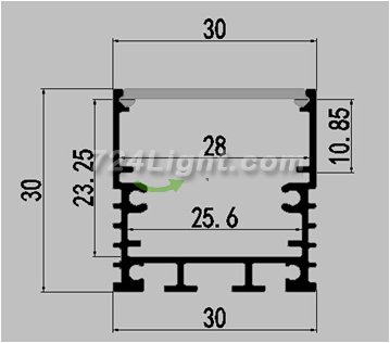 1 Meter 39.4â€ Aluminum LED Suspended Tube Light LED Profile Diameter 30mm suit 30mm Flexible led strip light