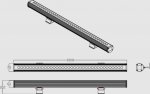 Linkable 7060 Linear LED RGB Wall Washer Lights with Remote Controller, 36W Waterproof Color Changing Wall Washer LED Light for Outdoor/Indoor Lighting Projects, Hotels, Building Wall Decorations