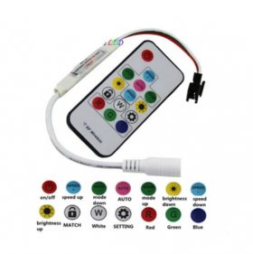 5V DC Wiress RF Remote Controller for Dream Color Magic Color Addressable RGBW LED Flexible Strip Lights Max 2048 Pixels Controllable