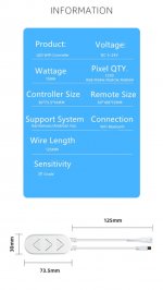 RGB, RGBW, RGBWW SPI LED Controller WiFi Music Controller for Addressale LED Strips and Panels Support WS2811 WS2815 WS2801 SK6812 WS2813 SK9822 APA102C etc iOS/Android App Control