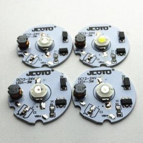 1W 3W DC12V-DC24V LED PCB Component 30mm Wide Round Board