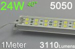 1meter Double Row 12V Waterproof LED Strip Bar 39.3inch 5050 1M Rigid LED Strip 12V With DC connector 144LEDs/M