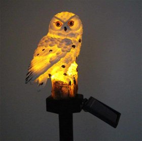 Owl Figure Solar LED Lights, Resin Garden Waterproof Decorative Lights for Outdoor Patio Passage Lawn Landscape Decor