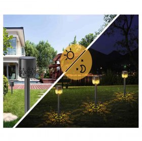 Solar Lawn Light, Waterproof Hollow Projection Solar Floor Light for Garden Passage Lawn Paths (2 Pack)