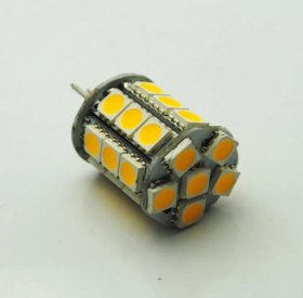 4 Pack 4.5 Watt (50Watt Equivalent) DC12V Tower type G4 Bi-pin base Lamps with 24 pcs Tri-Chip LED SMD5050